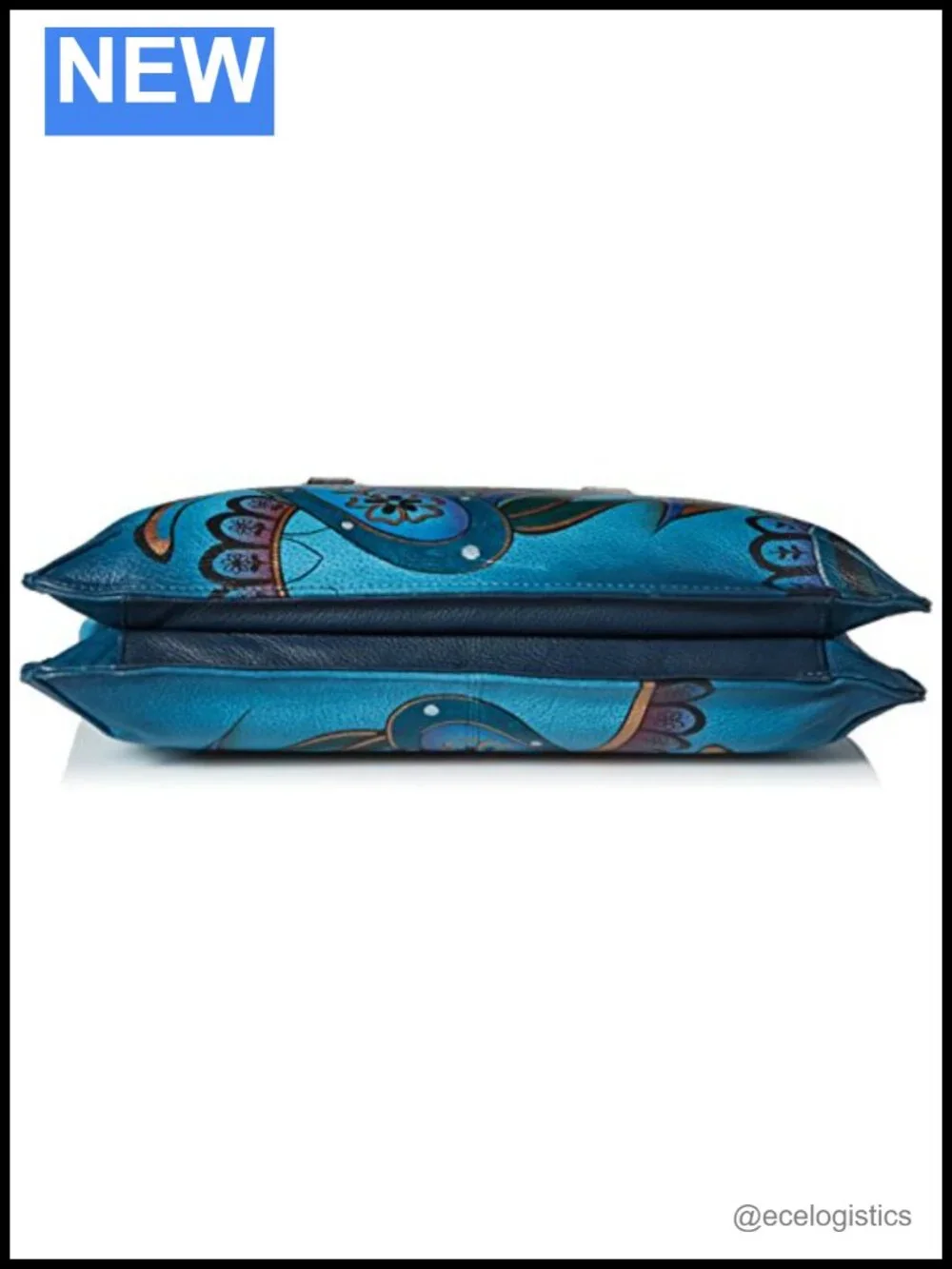 Genuine Leather Hand-Painted Large Crossbody Bag